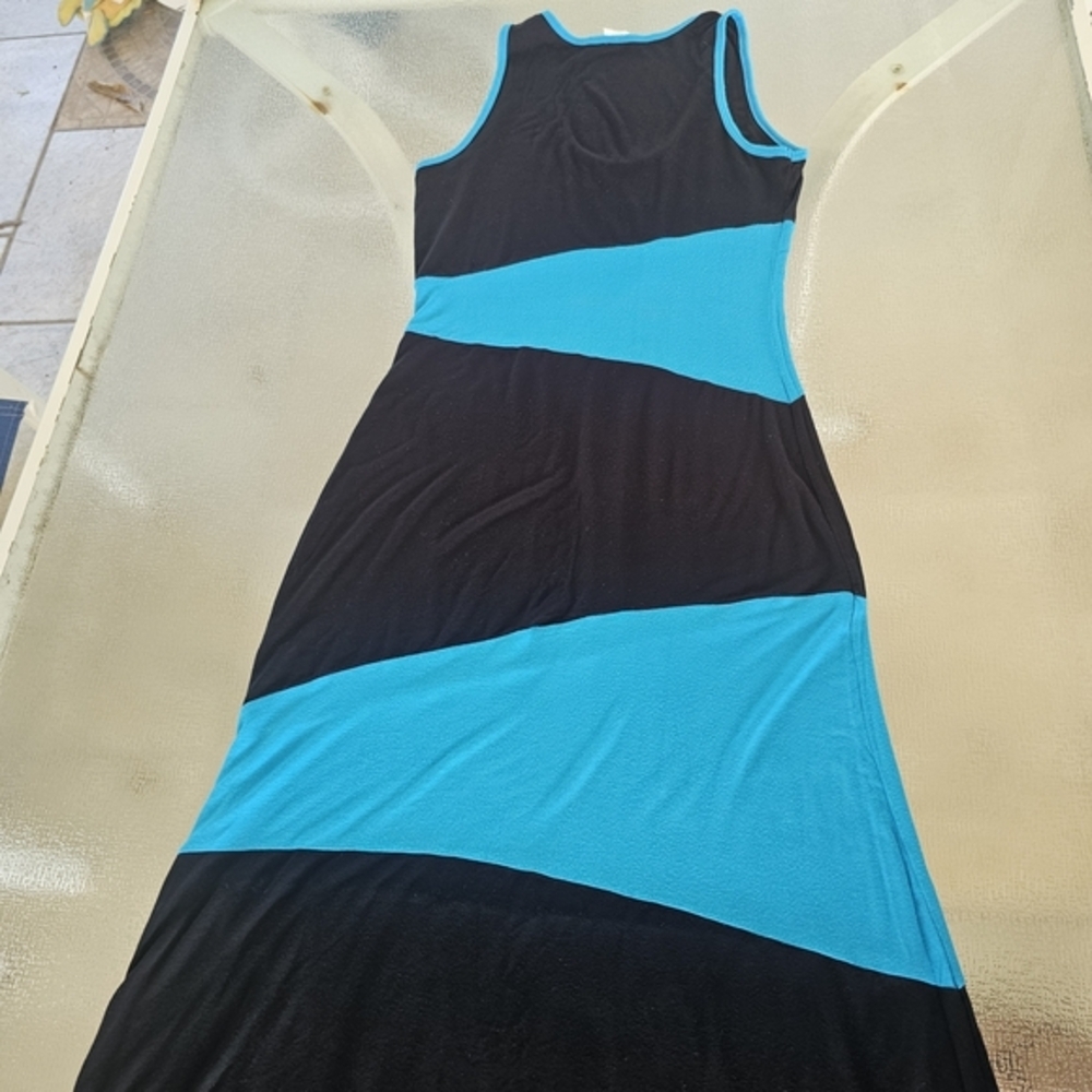 Hot Spice Colorblock Maxi Dress L/XL Woman's | Y2K, Bold, Bodycon Street Style - Picture 9 of 9